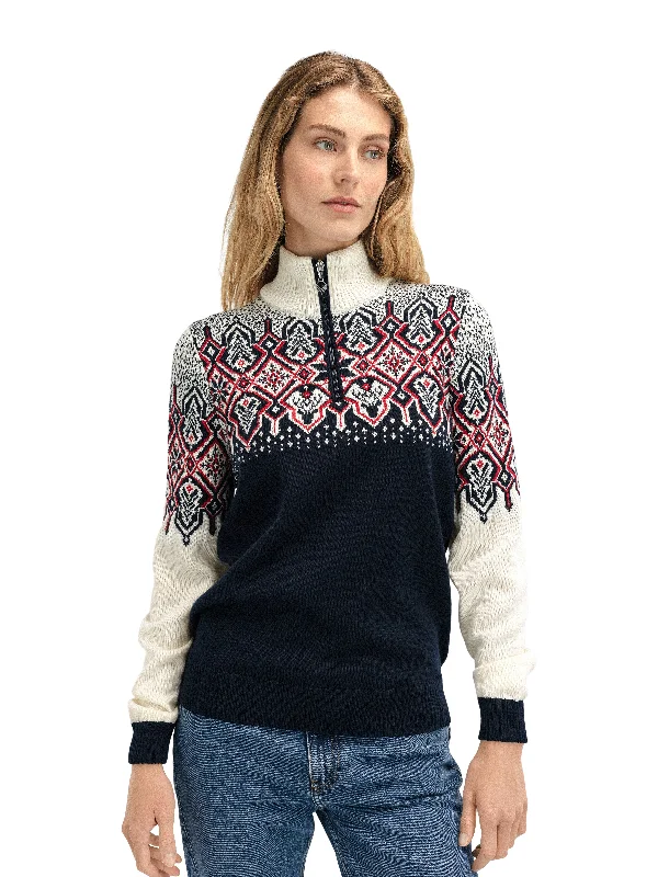 Acrylic Knit TopsDale of Norway - Winterland Women's Sweater in Navy/Off-White/Raspberry