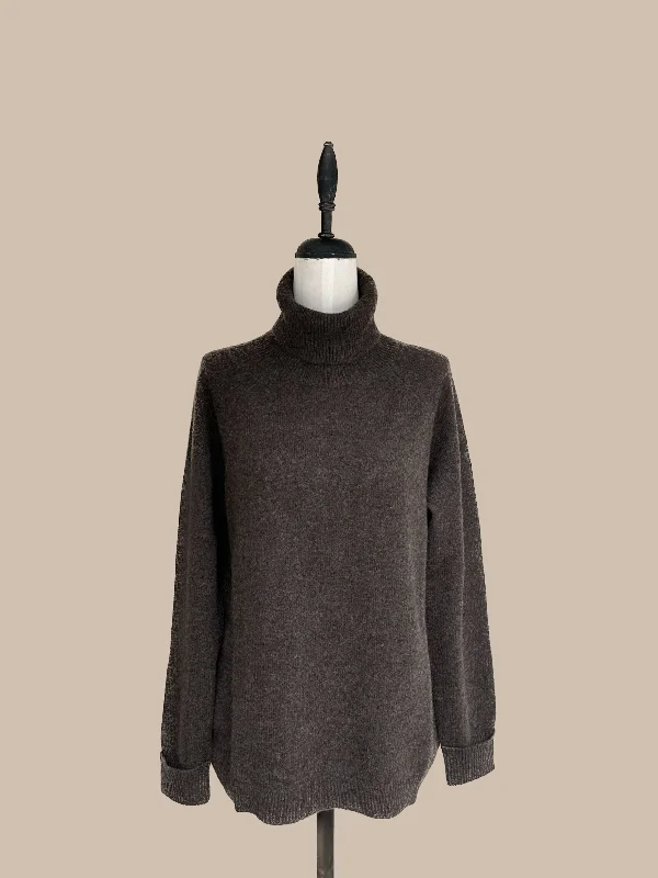 Hooded Knit TopsZoraja Yak Sweater - Brown