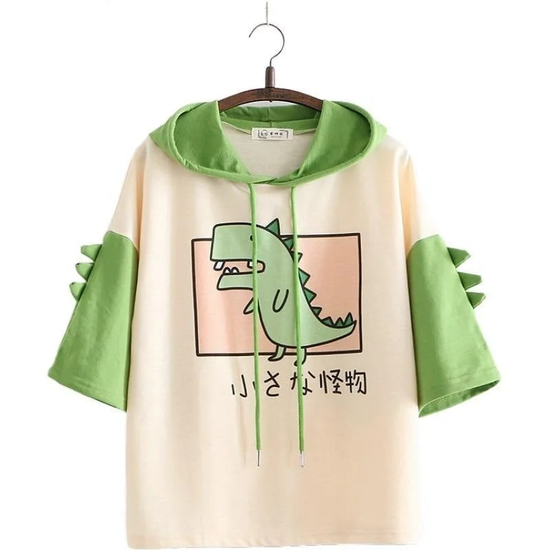 Collaborative SweatshirtsJapanese Hooded Dino Tee