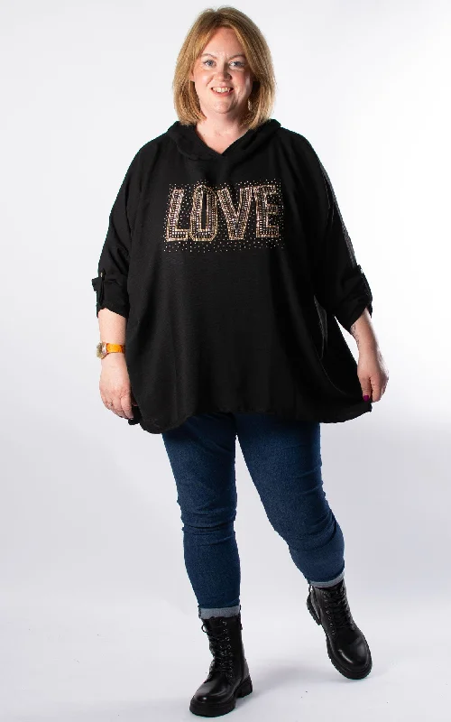 Pullover HoodiesHooded Top | Gold Love