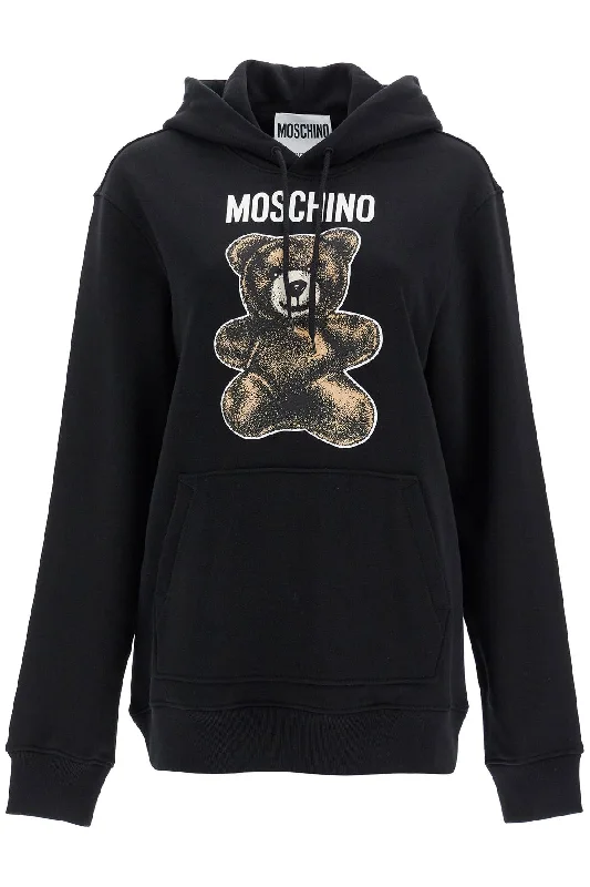 Band Merch SweatshirtsMoschino Women's Teddy Bear Hooded Sweat